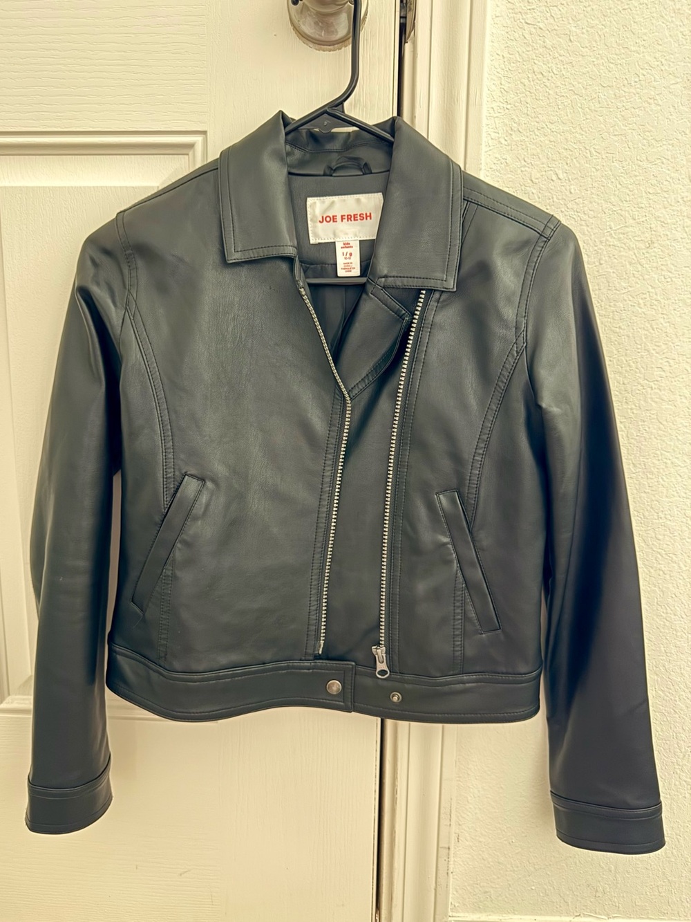Joe Fresh Faux Leather Moto Jacket - Black / Youth L